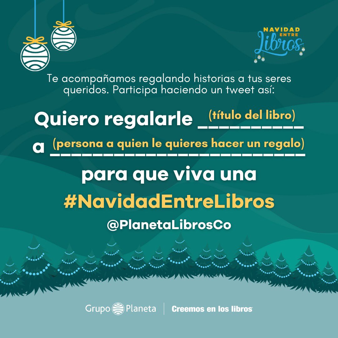 PlanetaLibrosCo's tweet photo. Te acompañamos haciendo que uno de tus seres queridos viva una #NavidadEntreLibros 🎄📚✨ https://t.co/ybEwtfiiIH