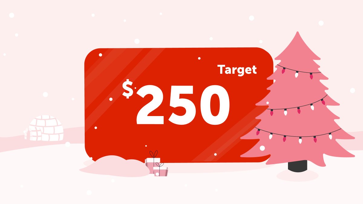 Ring in the holidays with Ibotta! Today’s prize: $250 Target gift card. Here's how to enter:

Step 1: Follow <a href="/Ibotta/">Ibotta</a>
Step 2: RT and tag a friend 
Step 3: Use the hashtag #IbottaGiveaway

Giveaway ends at 11:59 pm MT on 12/17. See details: bit.ly/3VQzABm