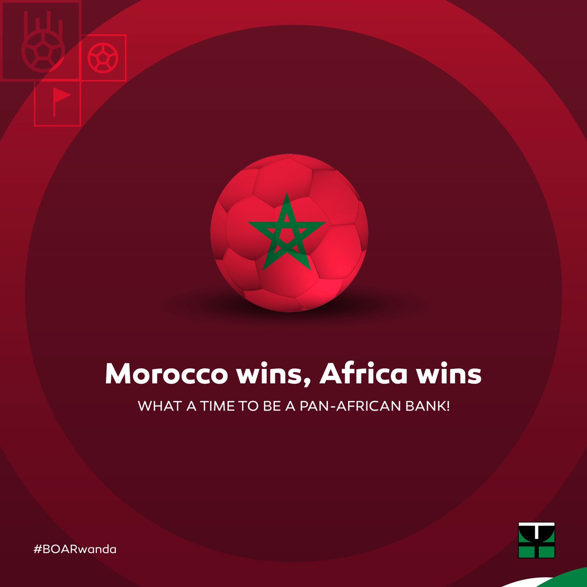 Join us as we celebrate #Morocco for marking history tonight as the first African country to qualify in the World Cup Semi Finals!   

As a bank headquartered in Morocco, our excitement is unmatched!    #WorldCup22  #FIFAWorldCup