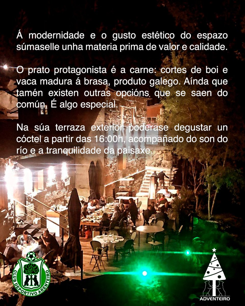 Día 10 #Adventeiro | Sorteo, cea para 2 no restaurante Muíño das Lousas. Disfruta dunha experiencia á beira do río Arenteiro, para participar só tes que darlle RT a este tweet

O prazo para participar remata o 14/12, ás 12:00. Anunciarase a persoa gañadora esa mesma tarde.