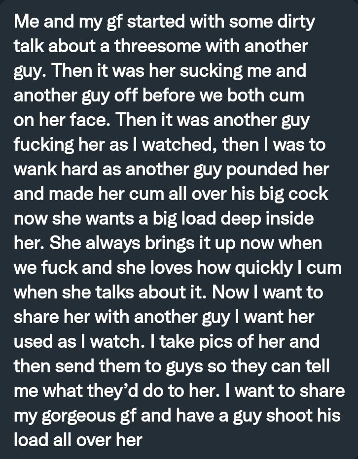 Pervconfession On Twitter He Wants To Watch His Girlfriend Get Fucked Again