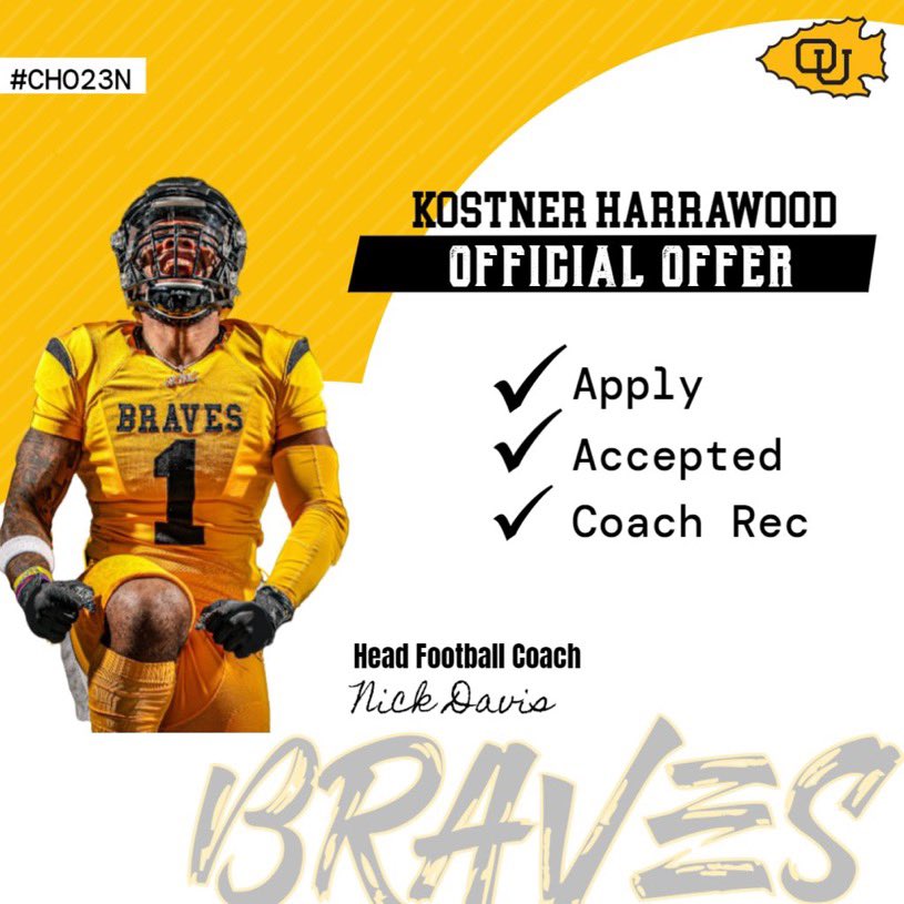Excited to announce my first official offer from <a href="/OttawaBravesFB/">Ottawa Braves Football</a>!!!