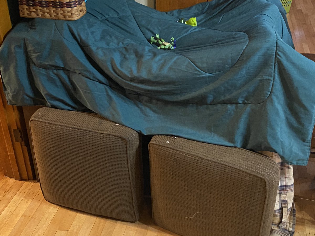 AndrewMFerrell's tweet photo. When they stop playing nicely together. It’s banishment to separate forts. 
#dadlife #whyareyoulikethis #playnice #darnkids https://t.co/ysTvRyjTUn