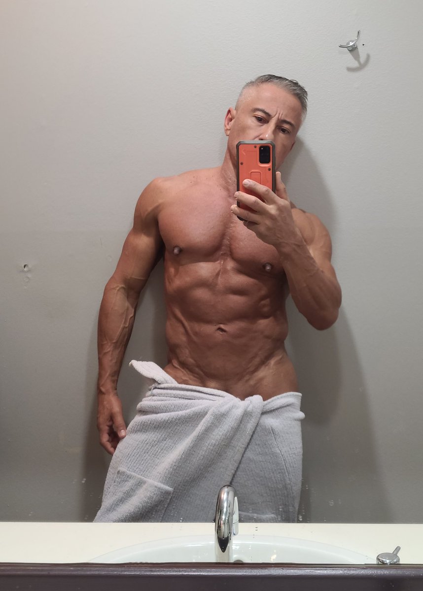 Daddy is all clean and shiny and ready for a playdate