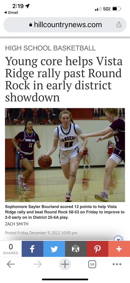 BourlandSayler's tweet photo. “Everybody takes up their role and they really show up every game” sophomore Sayler Bourland said.  #ladyrangerbasketball @CentexAttackGBB #22 #13point #4assists #5steals #teamwork   Hill Country News: https://t.co/CSeYjOa54D https://t.co/yY58qkzBum