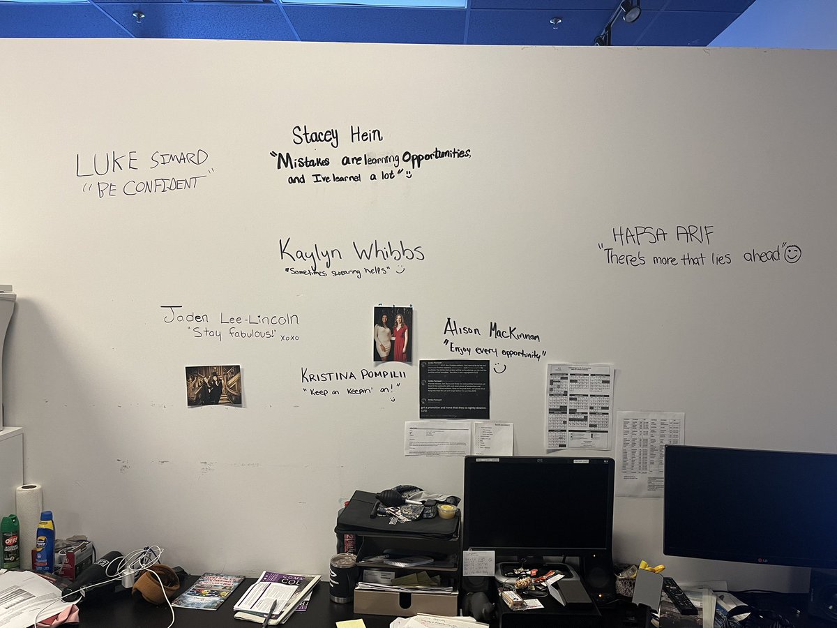 StaceyHein_'s tweet photo. Just signed the @CTVYorkton alumni wall, now I’m off to report in my hometown with @CTVPrinceAlbert. I’ll miss this wonderful community ☺️. https://t.co/rdvoZe0Uxj