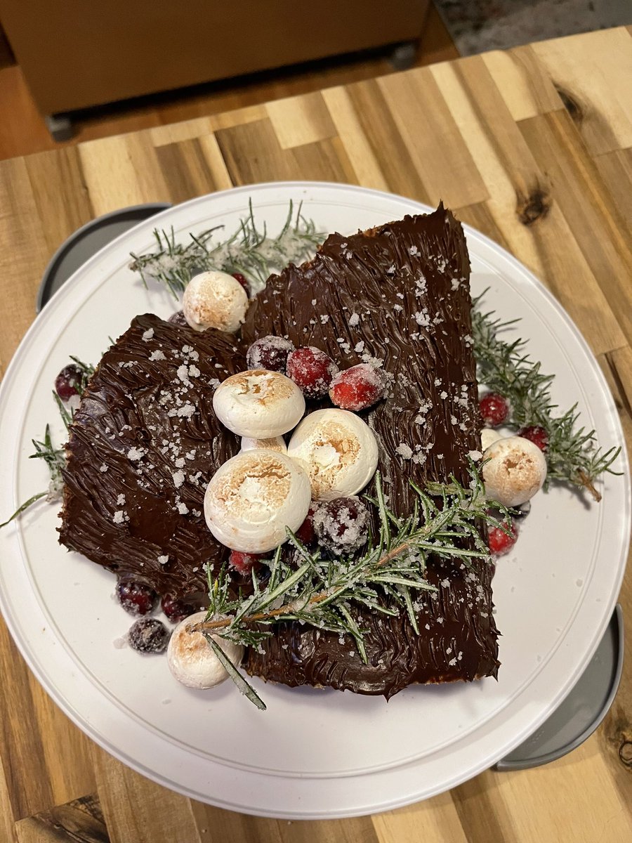 My first attempt at a Yule log! I’m pretty excited with how it turned out!