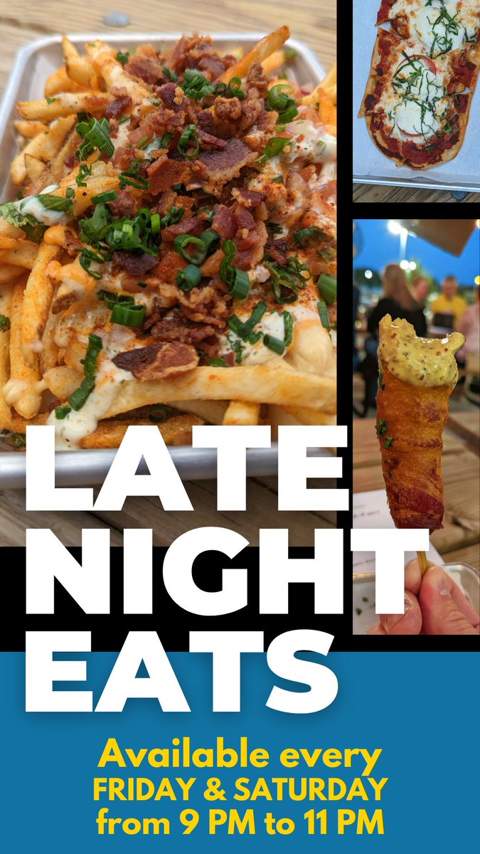 We're slingin' fried chicken all day and switching to the Late Night Eats menu at 9 PM.