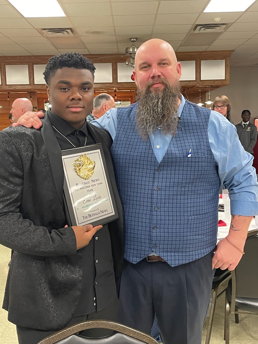 Couldn't be more proud of these two young men. Congrats on great season.<a href="/kendaldonovan14/">Kendal Donovan</a> A1 Offensive player of the year and <a href="/EvanLocke18/">Evan Locke</a> 1st ALL Western NY DL.