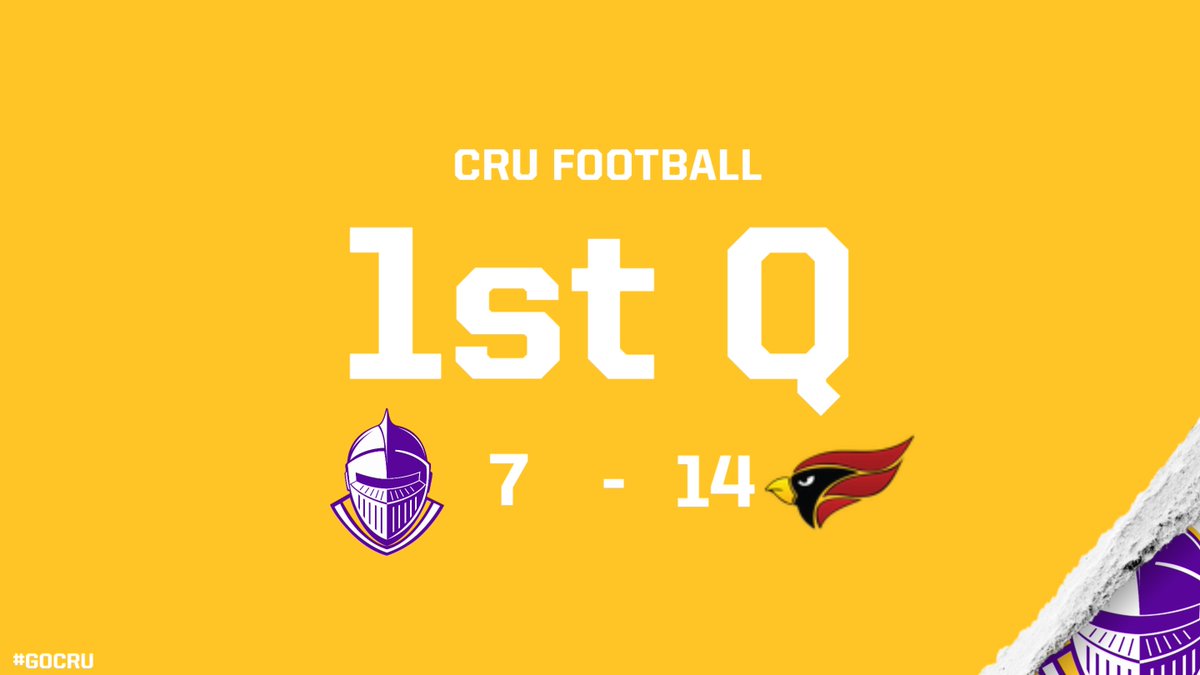 CruFootball's tweet image. END of 1st Q

#gocru #stac22
