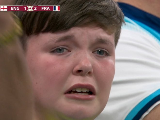 Softmanity's tweet photo. Kinda weird making the kid cry England, too far. https://t.co/qKXL3xAvzL