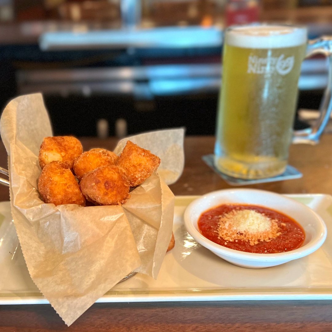 99restaurants's tweet photo. Have you tried our new Mac &amp; Cheese Bites yet? They're available every Sunday at the bar for Football Frenzy and just 6.99. https://t.co/P4fuCvzYKW