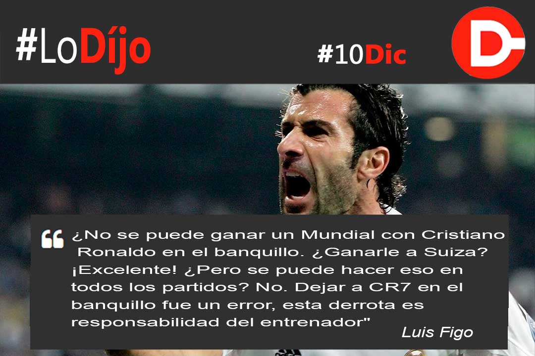 CucutaDenuncia's tweet photo. #LoDjo #10Dic
Luis Figo: "No se puede ganar un Mundial con Cristiano Ronaldo en el banquillo. ¿Ganarle a Suiza? ¡Excelente! ¿Pero se puede hacer eso en todos los partidos? No. Dejar a CR7 en el banquillo fue un error, esta derrota es responsabilidad del entrenador". https://t.co/dUdRwR1x4J