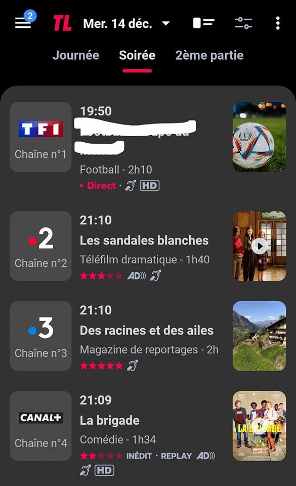 Pour les boycotteurs et tous les hypocrites, voici votre programme tv de mercredi soir