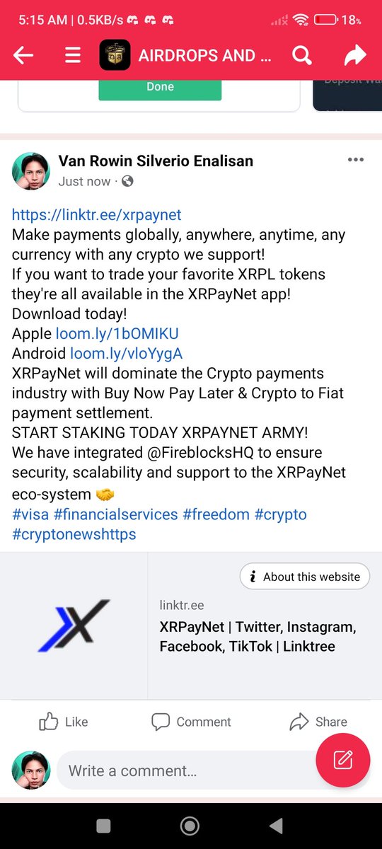 VanzRowin589's tweet photo. @XRPayNet I'd never lose hope never sleep on this massive project 💖@xrpaynet is our Greatest life changing opportunity 
 Be proud #xrparmy
 Everday I've shared about this good project in Facebook,Twitter etc https://t.co/LS6heXQjlN