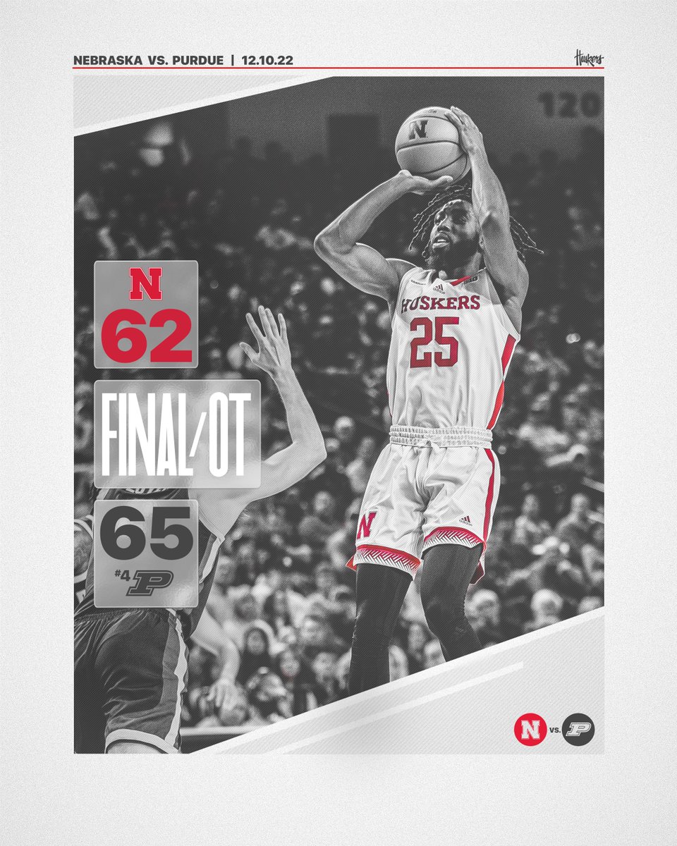 HuskerMBB's tweet image. What a game.

Huskers fall just short vs. No. 4 Purdue.