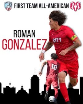 FCCMensSoccer's tweet photo. Congrats To Roman Gonzalez! United Soccer Coaches First Team All American!
Vamos City https://t.co/UYkUEuYK7Y