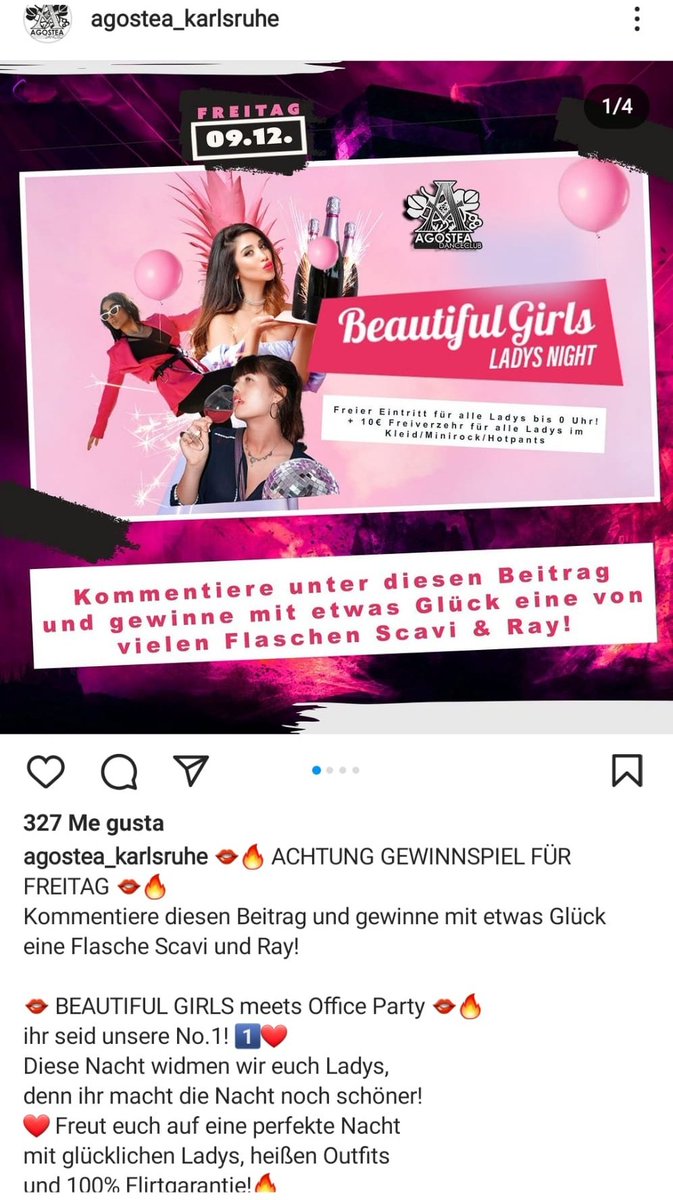 D3adC4ke's tweet photo. Das #Agostea Karlsruhe vergibt 10€ Gutscheine für Frauen in Minirock, Kleid oder Hotpants. Wie ekelhaft ey...kontrolliert das dann der eklige Türsteher? Frauen wieder als Trophäen für irgendwelche Typen. Freut euch auf "glückliche Ladys, heiße Outfits und 100% Flirtgarantie"🤮 https://t.co/GfXT5JEsNl