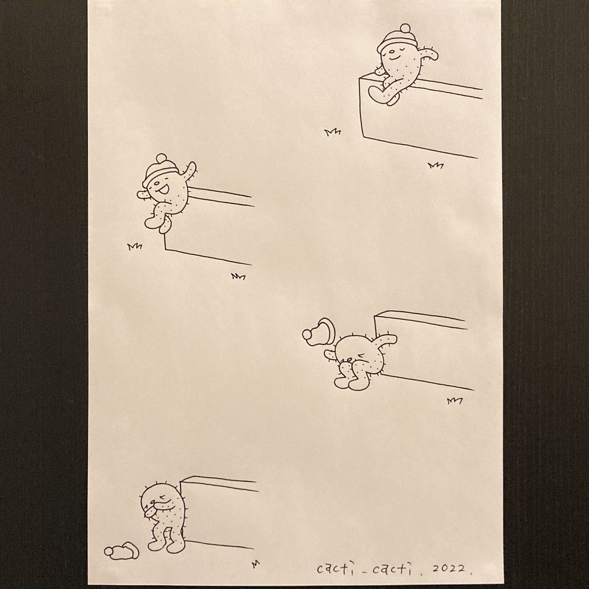 Official2Check's tweet photo. 毎日同じようなお天気が続く札幌からおはようございます。
#塀 #フェンス #4コマ漫画 #comicstrips #fail #blockwall https://t.co/XPwyo0AEcv