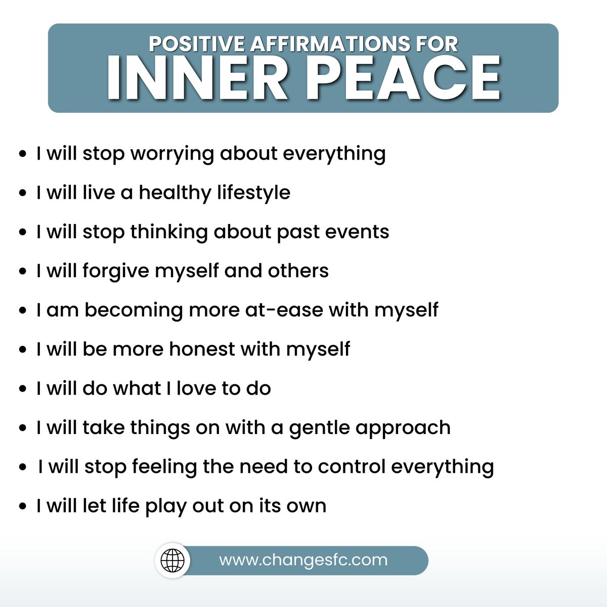 CSATinChicago's tweet image. Mental strength and inner peace go hand in hand. Mentally strong people are confident that they can handle whatever life throws their way.
That's not to say they don't feel pain or that they don't get sad--they experience.
----
🌐 changesfc.com
.
#changesfc