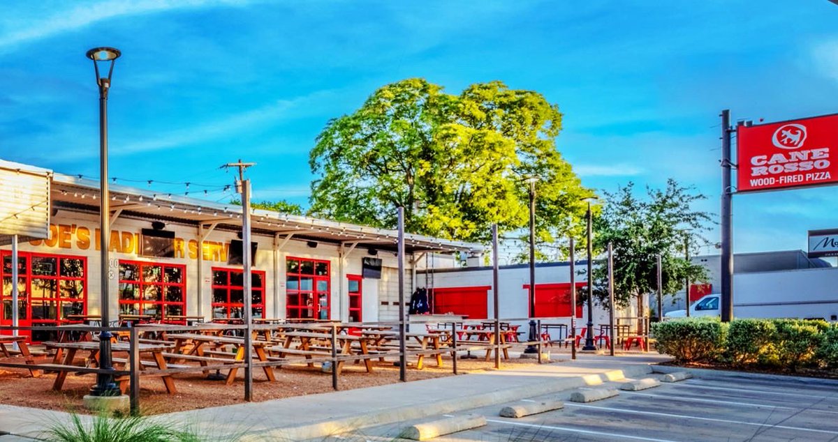 Dramatic before and after of Joes Radiator in downtown Arlington. Now home to Cane Rosso in the booming Urban Union district.                                 Cane Rosso opened in late 2020 after a complete environmental abatement and renovation of the 3,200 sf building.
