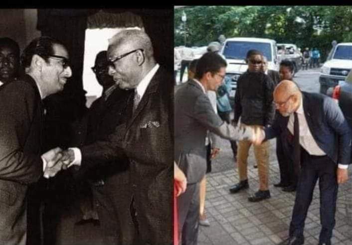 Mezanmi gadon lòm san kolonn vètebral. Gade jan François Duvalier gade blanc nan je .