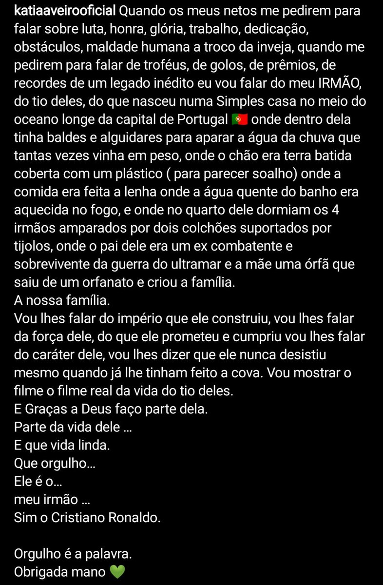 Desta vez não há nada a apontar ao que disse... Bonitas palavras. Viva Ronaldo. Sempre e para sempre. ❤️