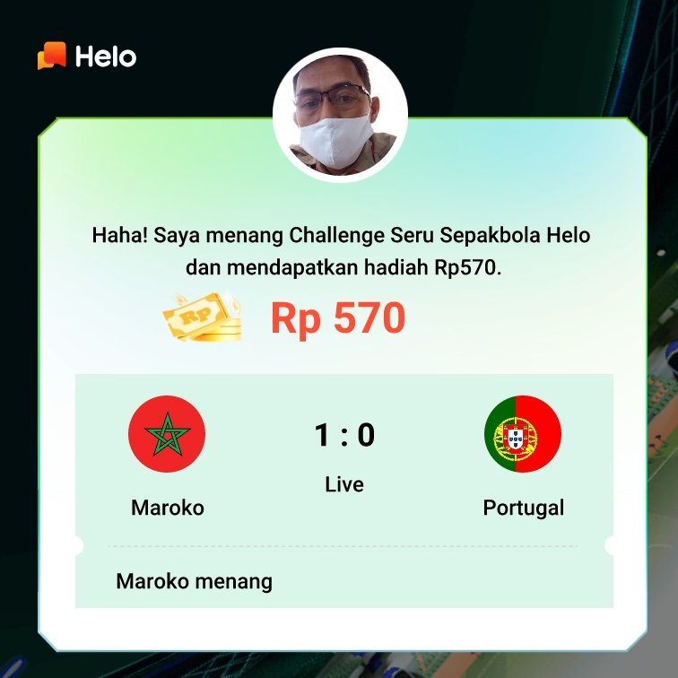 GarutiAl's tweet photo. Haha! Saya menang Challenge Seru Sepakbola Helo dan mendapatkan hadiah Rp570.
https://t.co/cFQHtOwUY7 https://t.co/OSw0Sy06O4