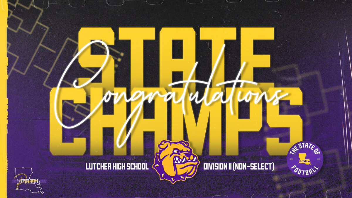 LSUfootball's tweet image. Congratulations to Lutcher High School on winning the Division II Non Select Louisiana State Championship
