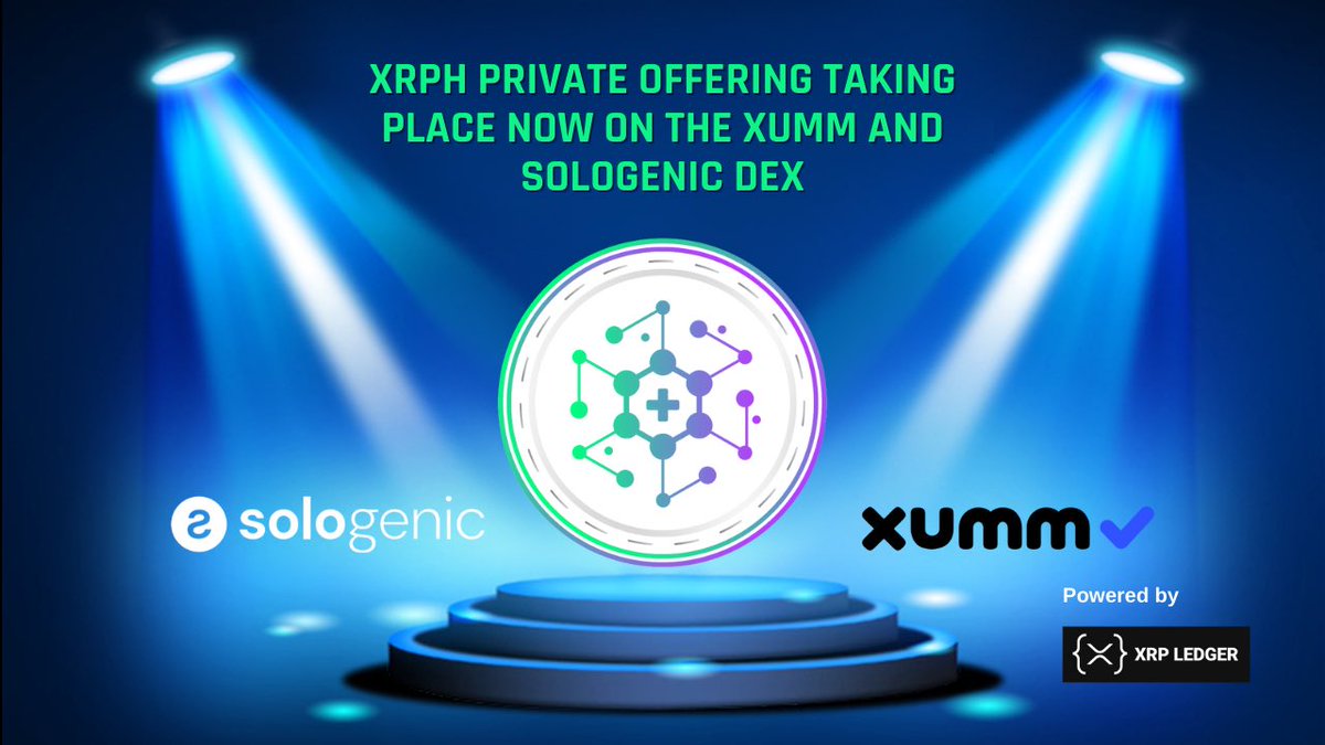 XRPHealthcare's tweet photo. 🚨 XRPH PRIVATE OFFERING TAKING PLACE NOW ON THE XUMM AND SOLOGENIC DEX 🚨

HOW TO PARTICIPATE 👇
https://t.co/ldSCTNyfyY 

#xrpl #xrp #xrparmy #xrpcommunity #xrpholders https://t.co/hTwcsNEZ2Q