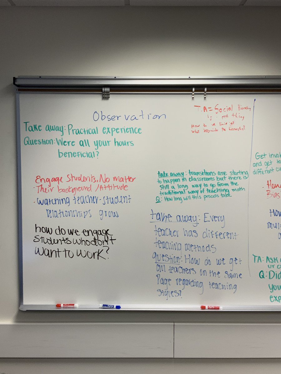 mathhombre's tweet image. #mtechat last 3 discussions of HS PSTs. Tying together in class and readings.