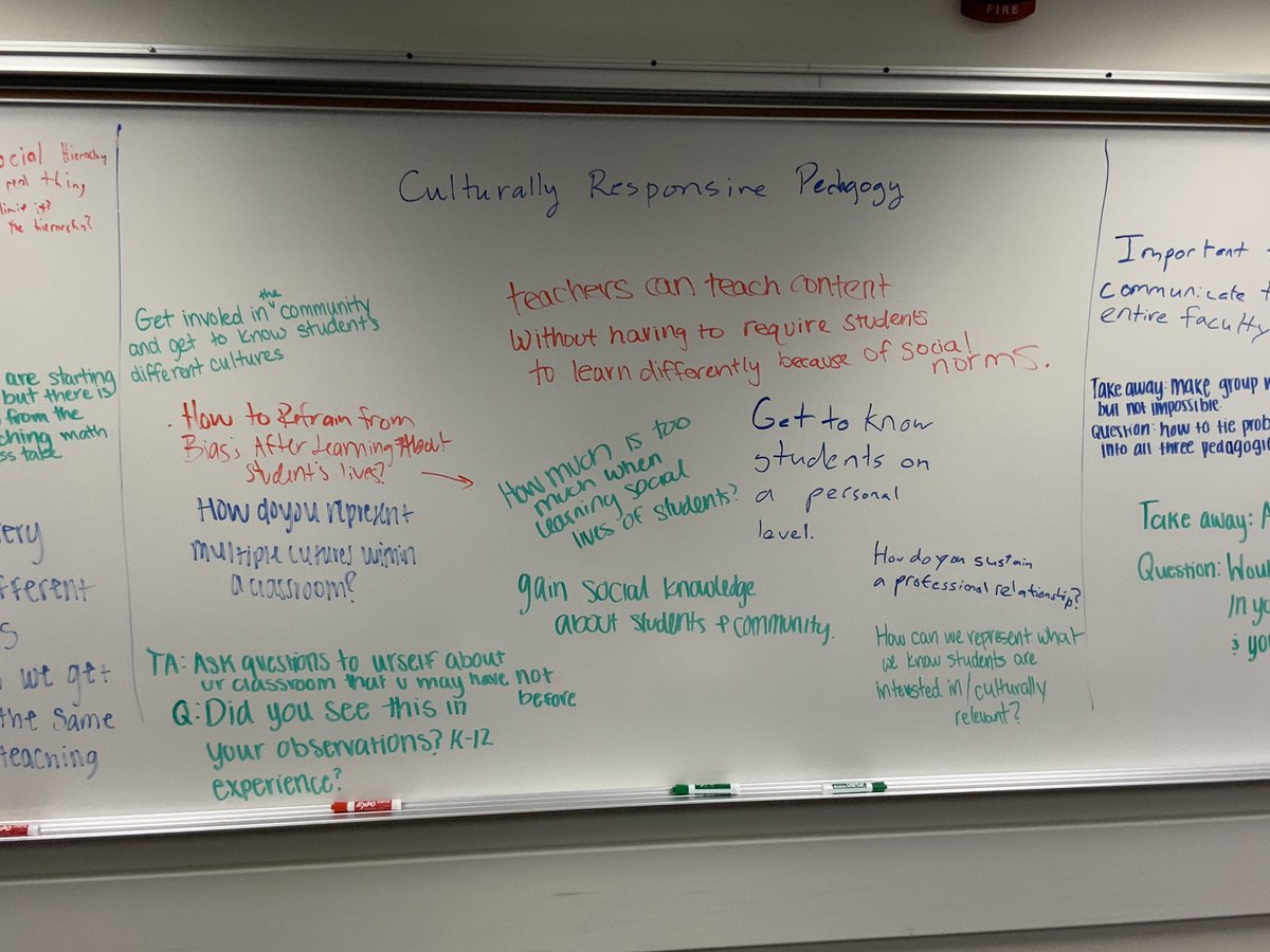 mathhombre's tweet image. #mtechat last 3 discussions of HS PSTs. Tying together in class and readings.