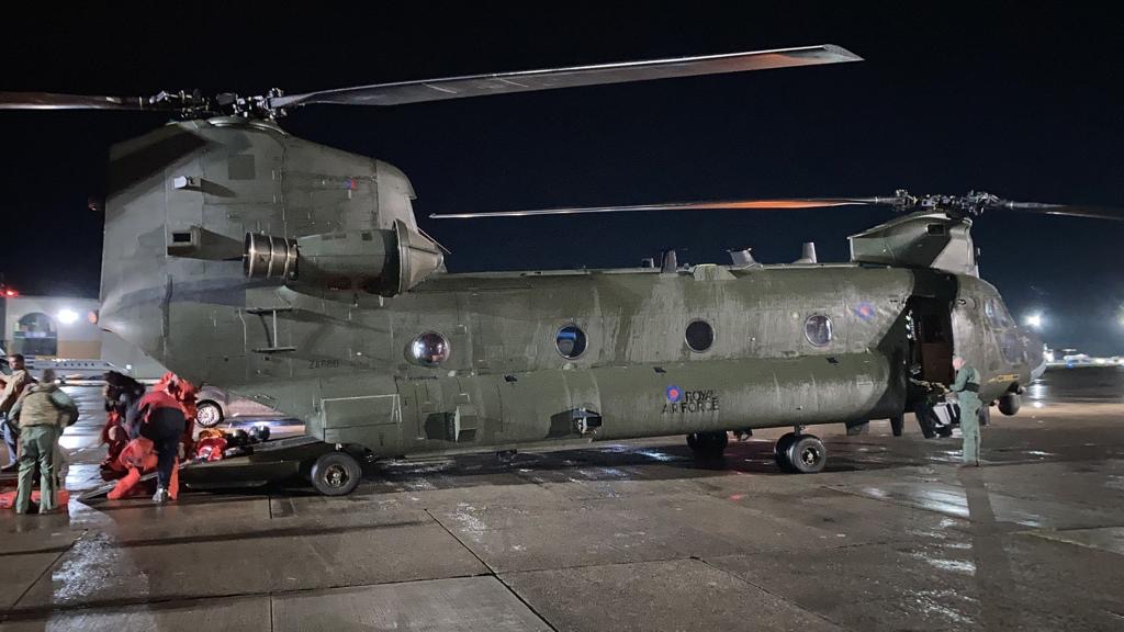 GovJersey's tweet photo. Further equipment and USAR specialists arrive to support emergency services through the night. https://t.co/LuDymb0JtR