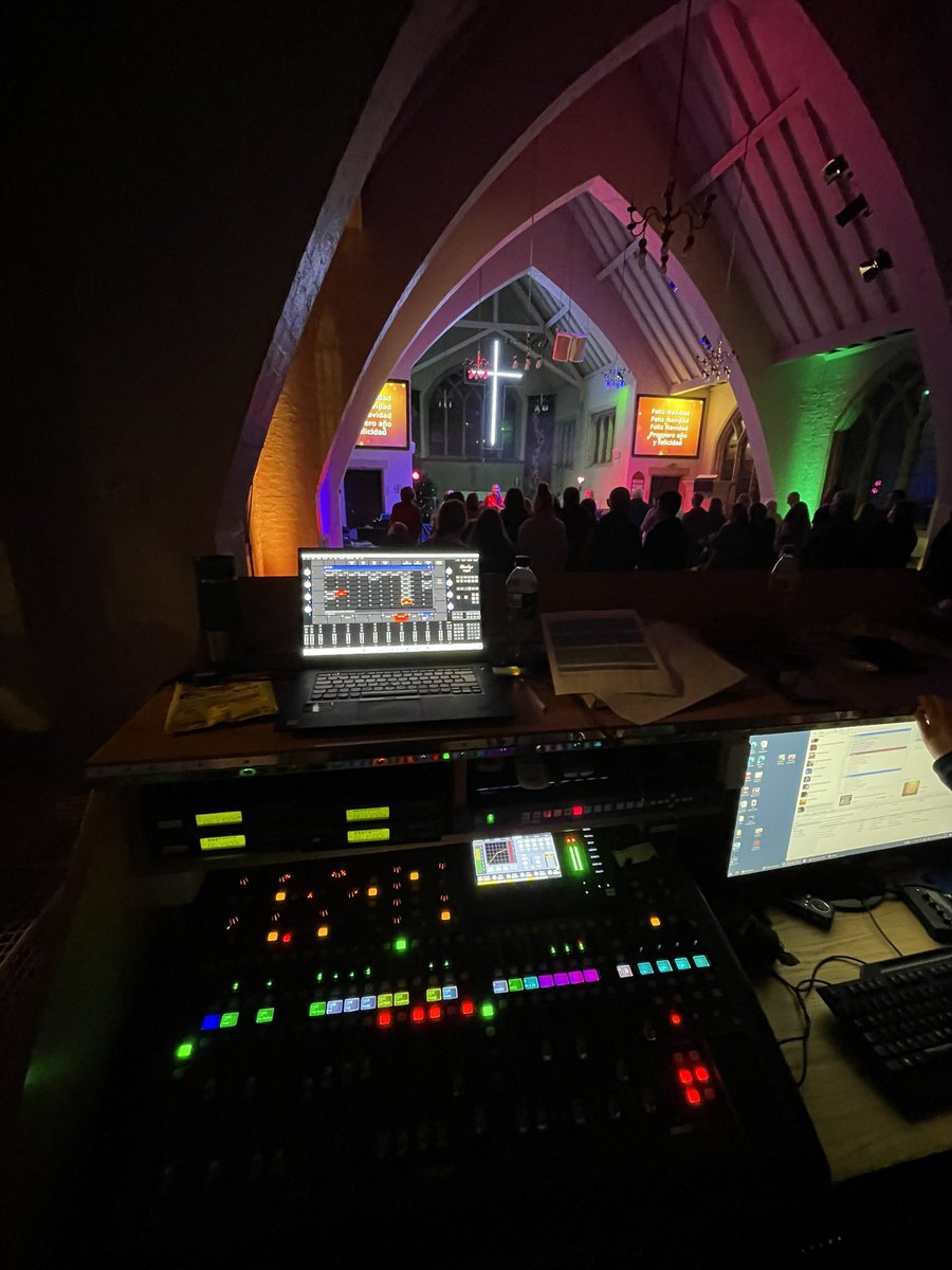 David Cannings (@edeca) on Twitter photo It’s the most wonderful time of year again. Carols with a modern twist in Rock the Manger.
Sound and lighting by <a href="/sammysimpson94/">Sammy Simpson</a> and me, powered by <a href="/ChamSysLtd/">ChamSys Ltd</a> MagicQ and <a href="/Behringer/">Behringer</a> X32. It’s the most wonderful time of year again. Carols with a modern twist in Rock the Manger.
Sound and lighting by <a href="/sammysimpson94/">Sammy Simpson</a> and me, powered by <a href="/ChamSysLtd/">ChamSys Ltd</a> MagicQ and <a href="/Behringer/">Behringer</a> X32.