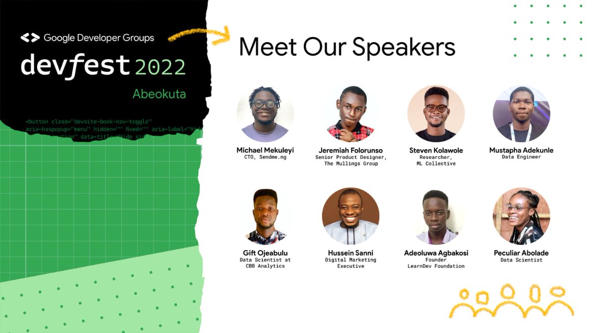 peculiarabolade's tweet photo. I was skeptical about doing this but it turned out to be an amazing one🥺.#DevFestAbk got me to talk on "Growth Acceleration in the Data Ecosystem"
I had so much fun speaking and meeting my co-speakers @gify @_stevenkolawole @engr_krooozy @jejefolorunso @Dev_180Memes.Thank you🚀 https://t.co/gEpbo9GgEg