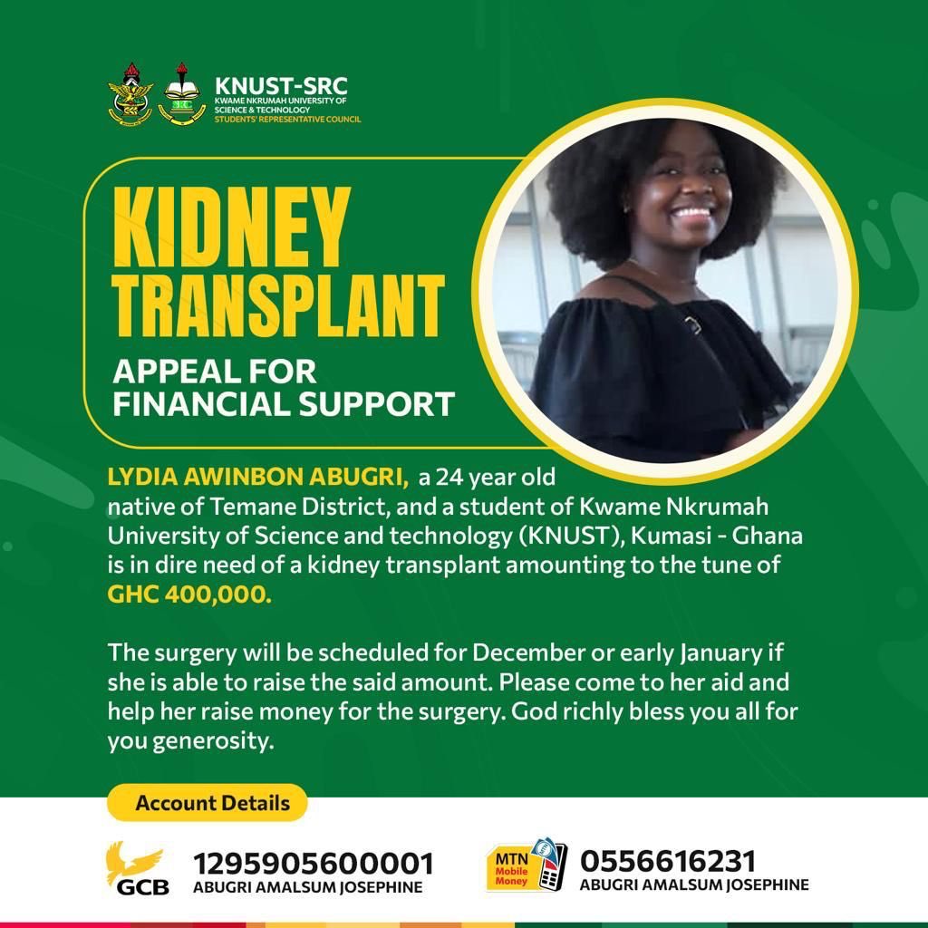 _teamhubs_'s tweet photo. Kindly help save a life. Lydia Awinbon Abugri needs GHC 400,000 for kidney transplant. Your little help can keep her alive.

GCB Account is 1295905600001  or Momo her on 0556616231

#TheHubMedia https://t.co/kRjS4YYtv4