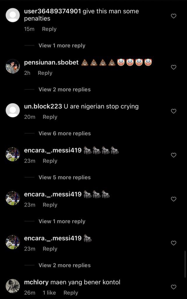 The comments on Kane’s instagram vs the comments on Saka’s instagram. One knocked England out of the World Cup and one was our best player on the pitch. The racism is real and evident. #ENGFRA #FIFAWorldCup2022