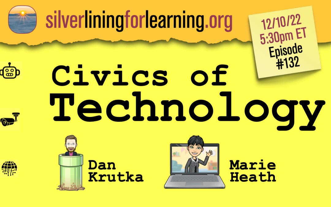 YongZhaoEd's tweet image. Watch #silverliningforlearning Ep132 Civics of Technology here in about 15 minutes (5:30pm ET) youtu.be/rY0Whkp2RA0