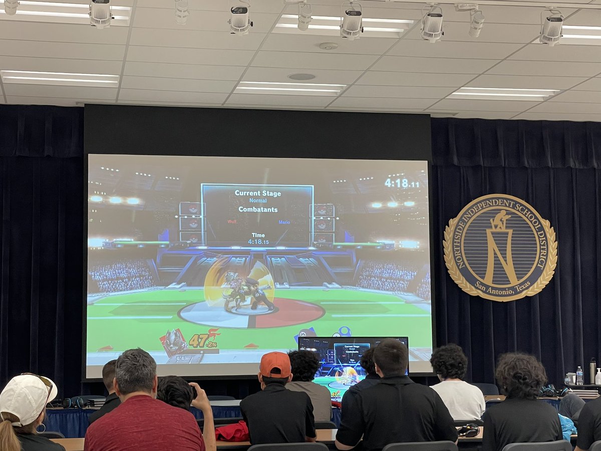 techcoachjones's tweet photo. Also an awesome day for some HS Singles #SuperSmashBros with @nisdesports! Shout out to the semi-finalist from @NISDOConnorHS at Station 8 and the two finalists from @NISDClark and @NISDWarren! #ThisIsNorthside #NorthsideIgnited https://t.co/wbTpTiKxWl