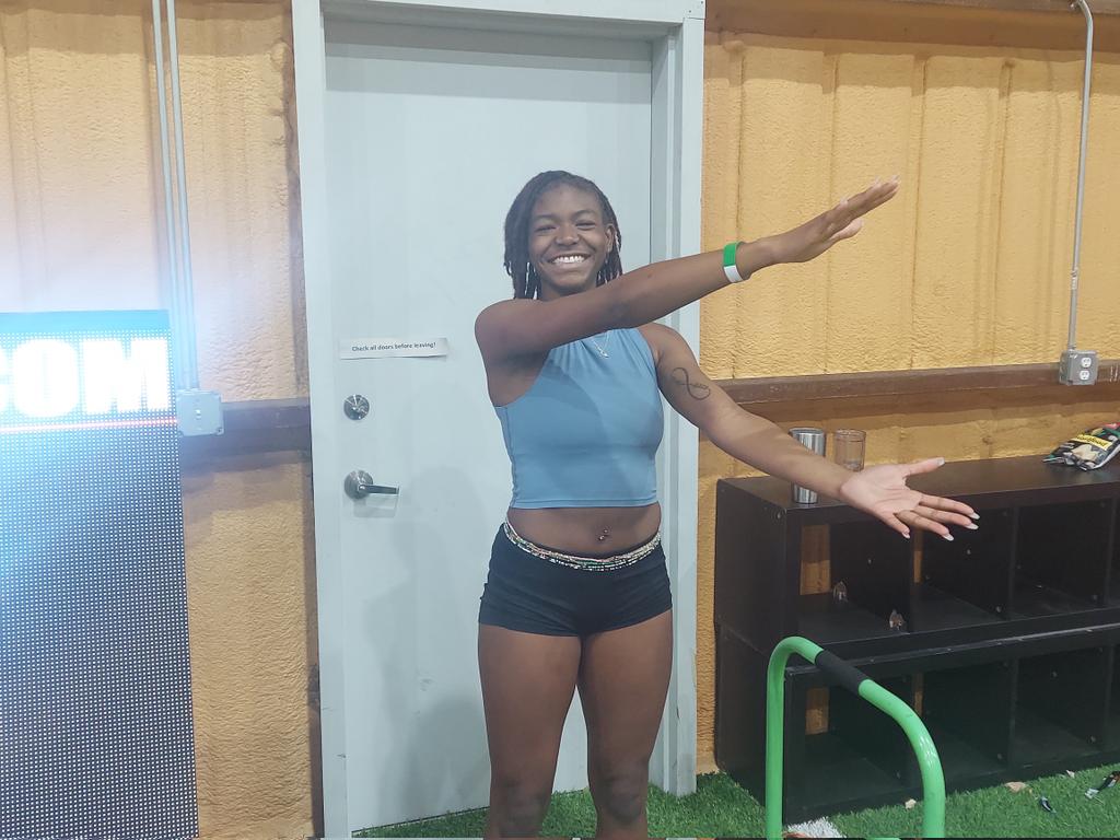 India Alix of Klein HS jumps 20-11.75 to win the JUMPS Showcase - tying for #5 All-Time in Texas history with Jasmine Moore 
<a href="/TXMileSplit/">Texas MileSplit</a> <a href="/JUMPSmartTexas/">J.U.M.P. Smart Texas</a> <a href="/jlelites/">jumpland</a> <a href="/GatorsTF/">Gators Track and Field & Cross Country</a> <a href="/coach_dolce/">Ychlindria Spears Dolce</a> <a href="/vypehouston/">VYPE Houston</a> <a href="/KleinISD/">Klein ISD</a>