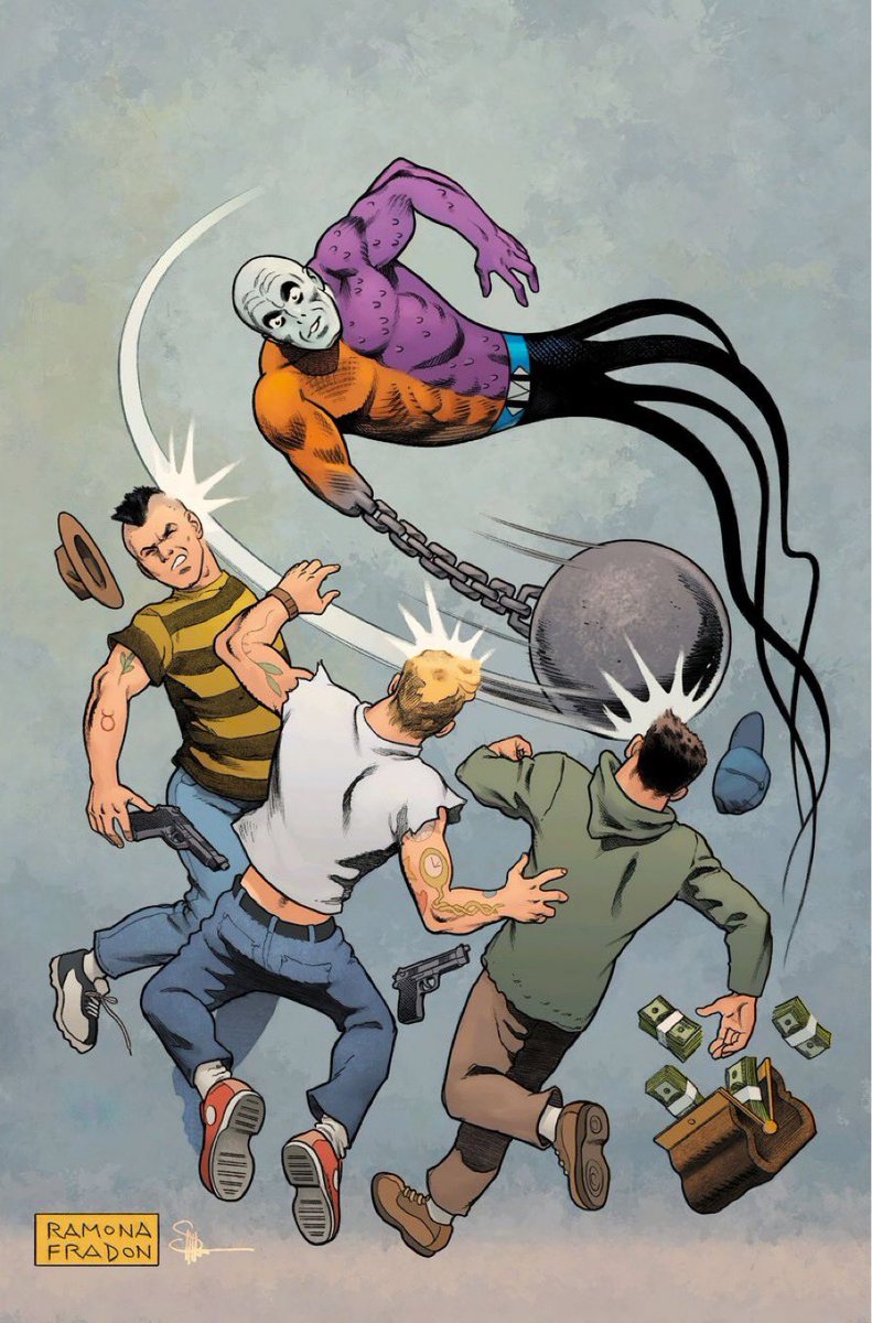 TomKingTK's tweet image. Just revealed: The alt cover for Danger Street 3 by RAMONA FRADON, who is 96 years old and still killing it.