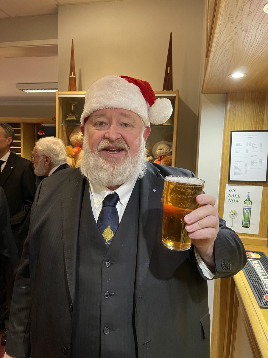 Our Almoner W. Bro Steve played Santa and wished a very Happy Christmas to our Brethren tonight after the wonderful initiation ceremony for our new Brother Martin #bucks #Freemason <a href="/buckspgl/">Buckinghamshire Freemasons</a>