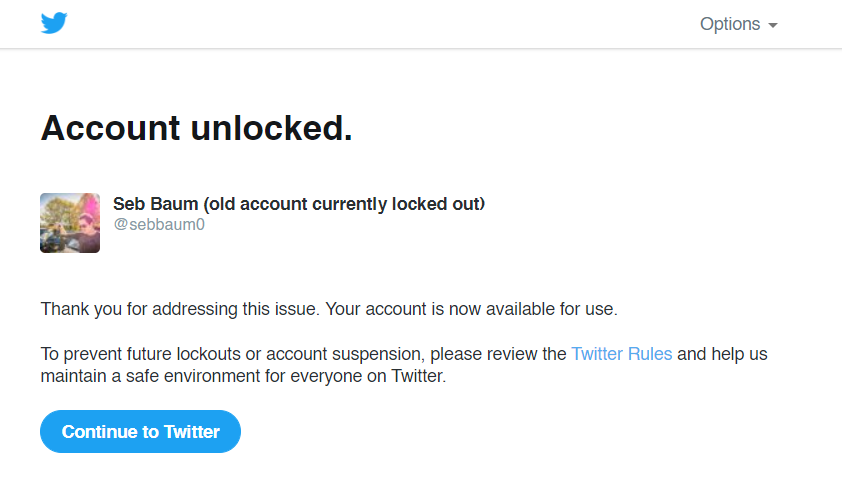 sebbaum0's tweet photo. It happened on this account too! I don't use a VPN but maybe I should? #twitterproblems #lockedout https://t.co/IXDgDxjokZ