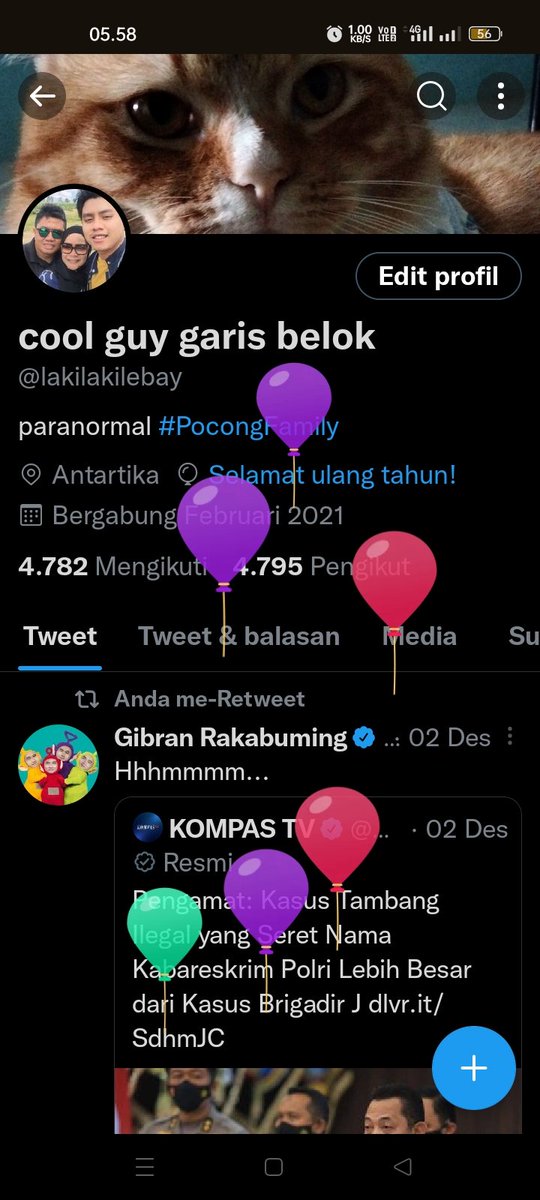 Terimakasih Twitter krn mengingat ultah saya 😂😂