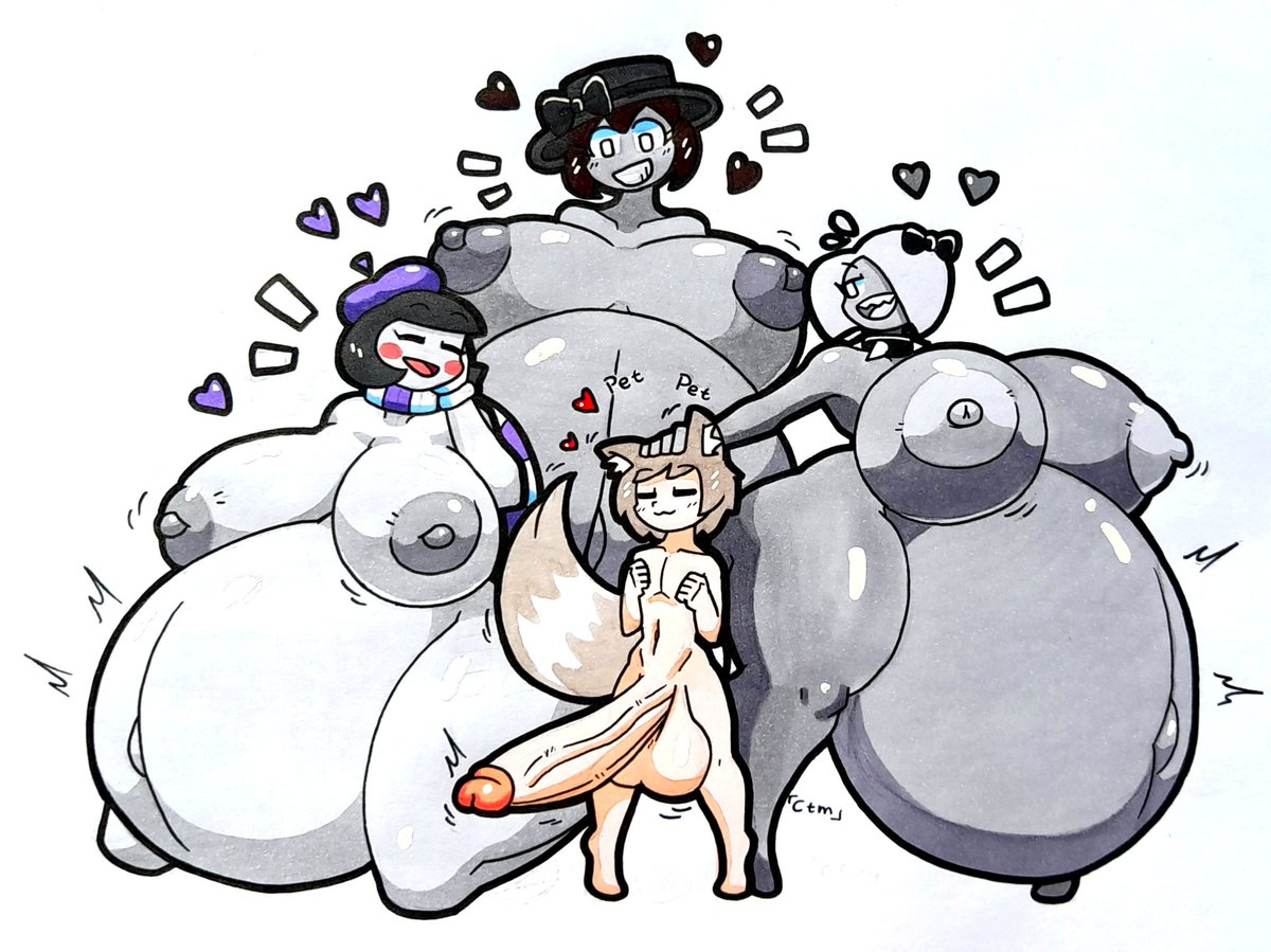 Mr_Ctm_'s tweet photo. When toon gals meet their biggest fan~ 🤍🦝🖤

[Commission for @Bad_Tanuki] https://t.co/Qe8C71bak6