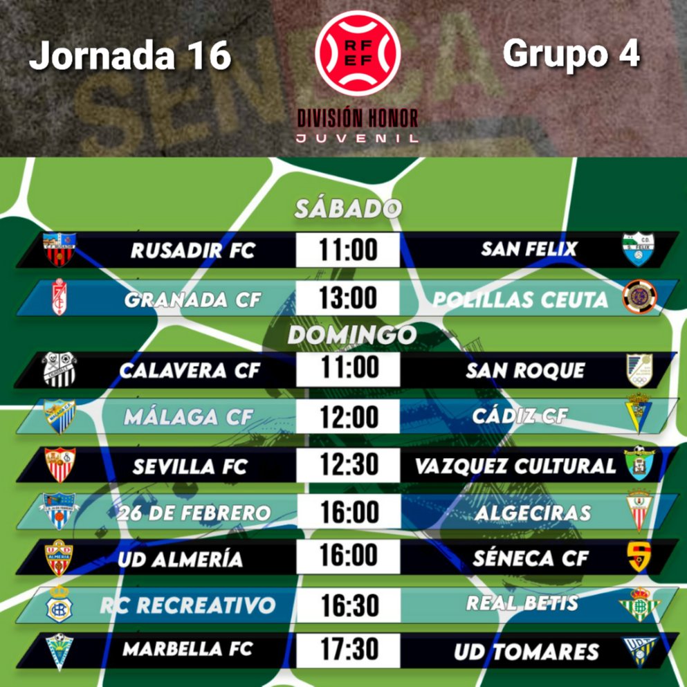 CandidoMM22's tweet photo. 🔴⚫ #MATCHDAY  J16 #DH4🏆 🔴⚫
⚽️ Partido -Jornada 16 - Grupo IV - Juvenil División de Honor
⚽️ @AcademiaUDA 🆚 @senecacf #DHJ 

📆 Domingo 11 de Diciembre 
⌚ 16:00 H
🏟️ Estadio Huercal de Almería 
🛣️ 📍Huercal de Almería (Almería)

 ❤🖤🚀⚡⚽️💪 Vamos !!
#futboljuvenil #CMM22 https://t.co/tu5foce8gx