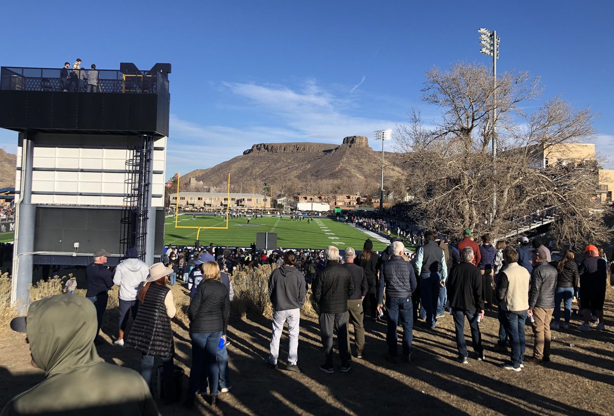 MarkCavanaugh3's tweet photo. We watched the best football in Colorado today. @MinesFootball won the #NCAA II semi-final against Shepard today in Golden. A ton of fun w old friends and new!#HelluvaEngineer! #GoMines. @ILoveBlaster https://t.co/hz3szt442s