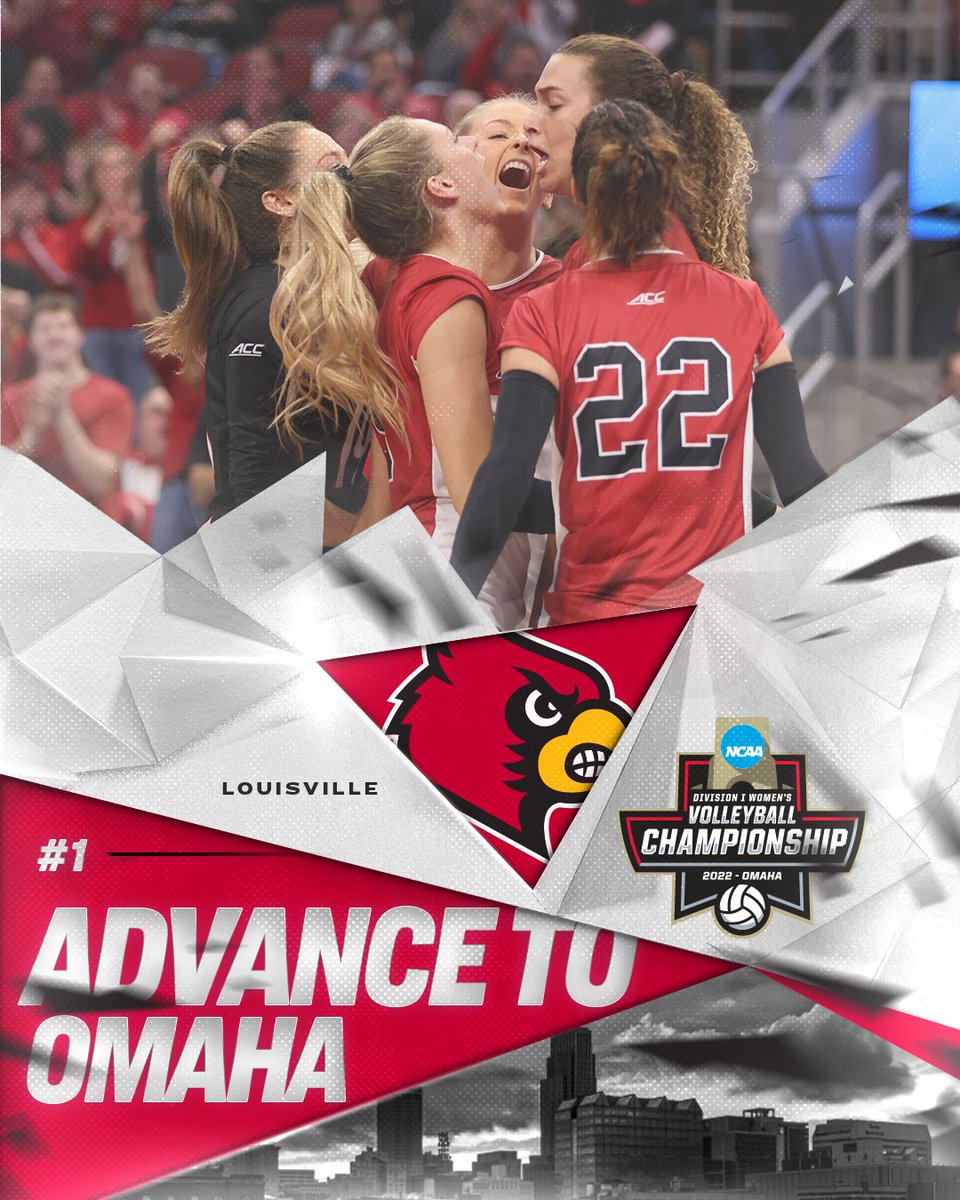 NCAAVolleyball's tweet photo. A BACK-TO-BACK TRIP TO THE NATIONAL SEMIS IS IN THE CARDS!!! 🐦

(1) @LouisvilleVB returns the National Semifinals for the second time in program history after outlasting (3) Oregon, 3-2 (25-23, 23-25, 13-25, 27-25, 15-6), in a five set thriller.

#NCAAWVB https://t.co/U8GNtaYbcv