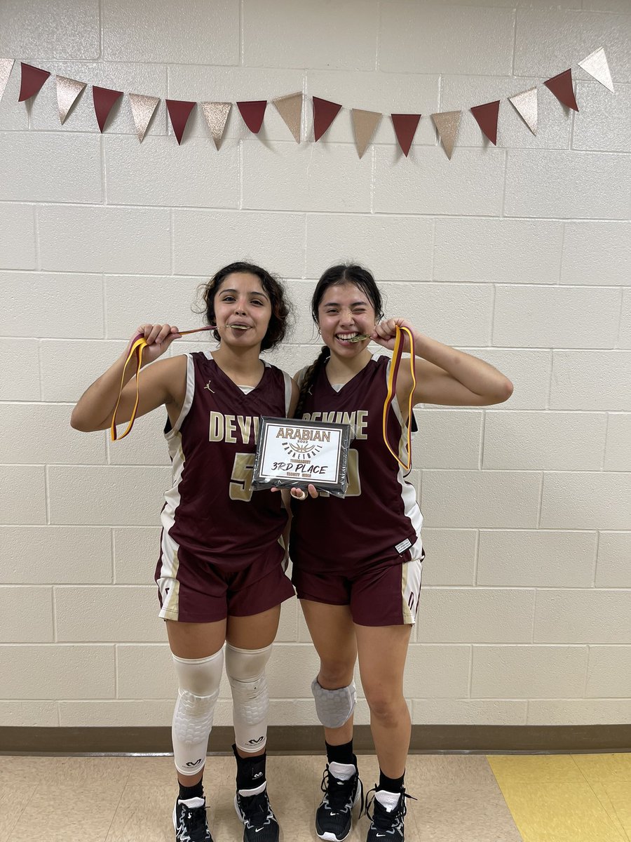 Arabians get a good 55-50 win over a well coached Southwest Legacy team today and finished 3rd in their varsity tournament today!  Super proud of the growth and improvement of this group!  Definitely getting better each game!  Congrats to Denise and Andrea for being all tourney!