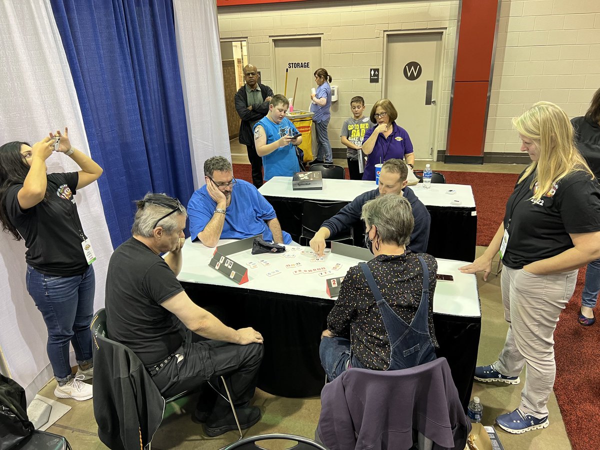 usanachris's tweet photo. Thanks #CHITAG ⁦&amp; @GoliathGamesUS⁩ for hosting the US Nationals today.  Pictured are final four players - one of these 4 won a trip to Poland in September 2023.   I won a copy of the game.  It was a fun afternoon.  #boardgame    See you in 4 years.  😀 https://t.co/ut9cGLtJrL